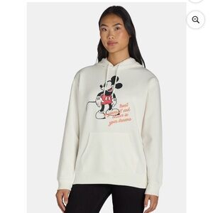 Disney Women's White Mickey Graphic Hoodie Large